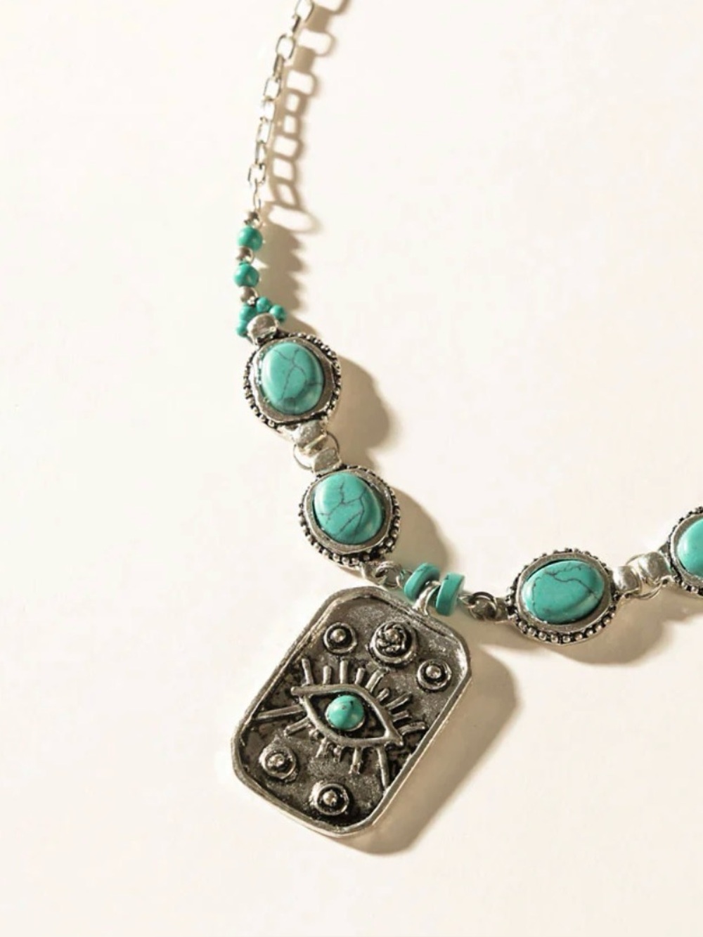 MYRA EL PASO ECLIPSE NECKLACE IN SUNLIT TURQUOISE